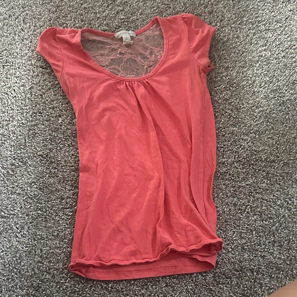 Ambiance Coral Lace Women's Top